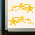 Yellow Stars Truck Body Stickers