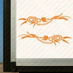 Orange Dreamcatcher Truck Body Stickers