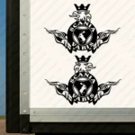 Black Scania Truck Body Stickers, Vabis Badge with Griffin, Moose and Tribal Graphics