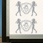 Silver Scania Truck Body Stickers, Girls with Griffin Badge