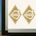 Gold Volvo Truck Body Stickers, Rhombus with Classic Logo