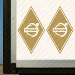 Gold Volvo Truck Body Stickers, Rhombus with Classic Logo