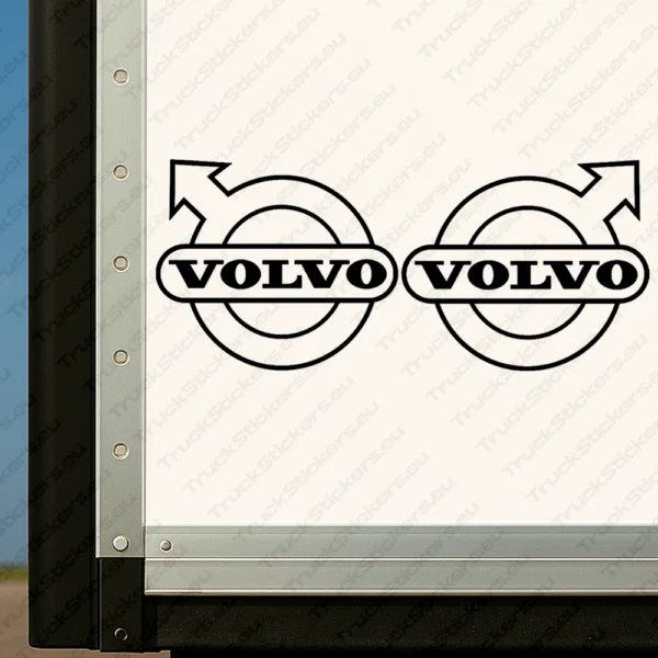 Black Volvo Truck Body Stickers, Classic Version Thin Version