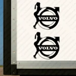 Black Volvo Truck Body Stickers, Classic Logo with Girl