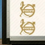Gold Volvo Truck Body Stickers, Classic Logo with Girl