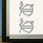 Silver Volvo Truck Body Stickers, Classic Logo with Girl