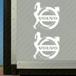 White Volvo Truck Body Stickers, Classic Logo with Girl