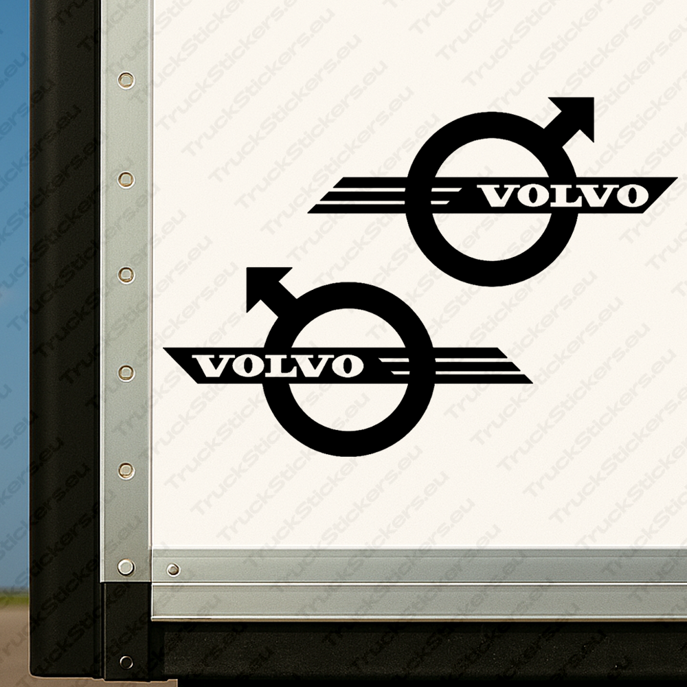 body-sticker-for-trucks-90475-black Black Volvo Truck Body Stickers, Retro Logo