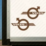 Brown Volvo Truck Body Stickers, Retro Logo