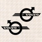 Closeup of Volvo Truck Body Stickers, Retro Logo