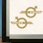 Gold Volvo Truck Body Stickers, Retro Logo