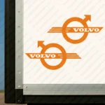 Orange Volvo Truck Body Stickers, Retro Logo