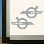 Silver Volvo Truck Body Stickers, Retro Logo