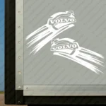 White Volvo Truck Body Stickers, Modern Logo with Shooting Star Style