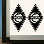 Black Volvo Truck Body Stickers, Rhombus with Oversized Classic Logo