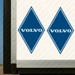 Blue Volvo Truck Body Stickers, Rhombus with Text Logo