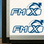 Blue Volvo Truck Body Stickers, FMX with Top Half Logo