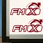Burgundy Volvo Truck Body Stickers, FMX with Top Half Logo