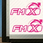 Fuchsia Volvo Truck Body Stickers, FMX with Top Half Logo