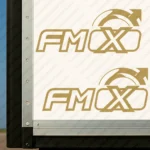 Gold Volvo Truck Body Stickers, FMX with Top Half Logo