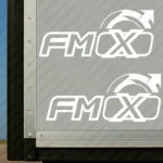White Volvo Truck Body Stickers, FMX with Top Half Logo