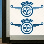Blue Daf Truck Body Stickers, XF with Modern Logo