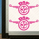 Fuchsia Daf Truck Body Stickers, XF with Modern Logo