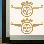 Gold Daf Truck Body Stickers, XF with Modern Logo