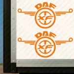 Orange Daf Truck Body Stickers, XF with Modern Logo