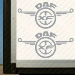 Silver Daf Truck Body Stickers, XF with Modern Logo