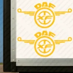 Yellow Daf Truck Body Stickers, XF with Modern Logo