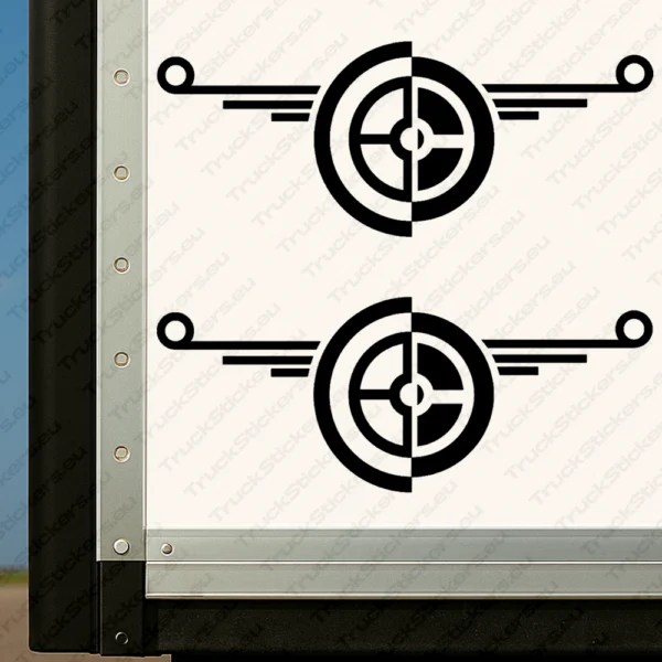 Black Daf Truck Body Stickers, Modern Logo Shape Only