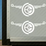 White Daf Truck Body Stickers, Modern Logo Shape Only