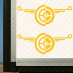 Yellow Daf Truck Body Stickers, Modern Logo Shape Only