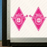 Fuchsia Daf Truck Body Stickers, Rhombus Modern Logo Side View
