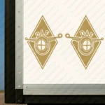 Gold Daf Truck Body Stickers, Rhombus Modern Logo Side View