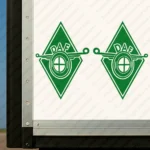 Greece Daf Truck Body Stickers, Rhombus Modern Logo Side View