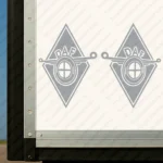 Silver Daf Truck Body Stickers, Rhombus Modern Logo Side View