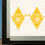 Yellow Daf Truck Body Stickers, Rhombus Modern Logo Side View