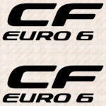 Closeup of Daf Truck Body Stickers, CF Euro 6 Logo