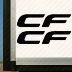 Black Daf Truck Body Stickers, CF Logo