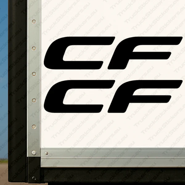 Black Daf Truck Body Stickers, CF Logo