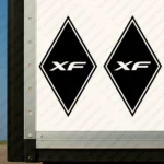 Black Daf Truck Body Stickers, Rhombus with XF Logo