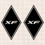 Closeup of Daf Truck Body Stickers, Rhombus with XF Logo