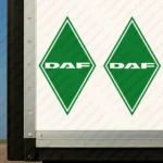 Greece Daf Truck Body Stickers, Rhombus with Plain Text Logo