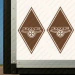 Brown Daf Truck Body Stickers, Rhombus with Modern Version of Logo