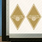 Gold Daf Truck Body Stickers, Rhombus with Modern Version of Logo