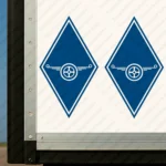 Blue Daf Truck Body Stickers, Rhombus with Classic Logo without Text