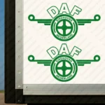 Greece Daf Truck Body Stickers, Einhoven Nederland Version with Text Logo Outline