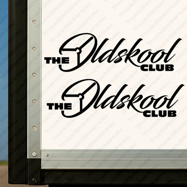 Black The Oldskool Club Truck Body Stickers